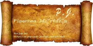 Pipernea Járfás névjegykártya
